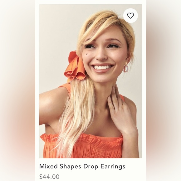 Anthropologie mixed shapes drop earring - Picture 7 of 15